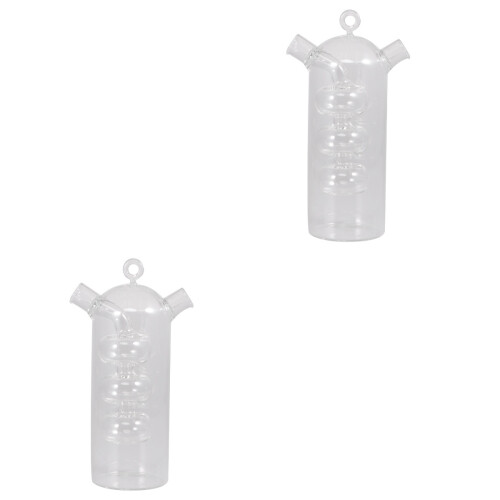 2Stk Doppelflasche Öl Essig Spender Transparent 2-in-1 Für 2