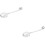 2Stk Silberfarbener Kupfer Griff Ersatz Für & 8