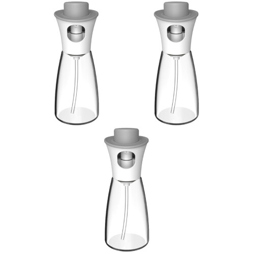 3Stk Ölzerstäuber Küchenflasche Weiß Haushalt Press 2