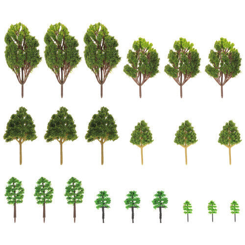 84Stk Plastikkunstbaum Grün Für Sandtisch Landschaft
