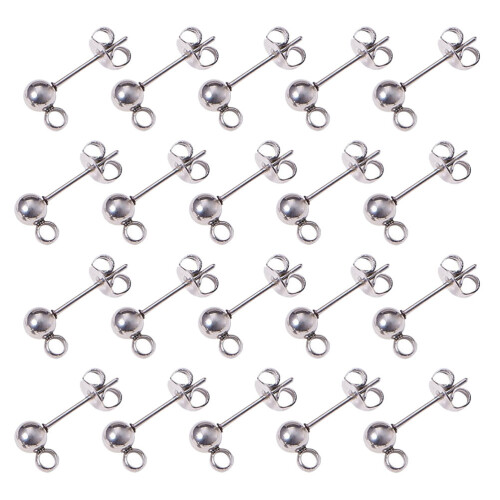 200Pcs Silver Ear DIY Accessories Jewelry Making Tool for Earrings
