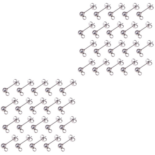 200Pcs Silver Ear DIY Accessories Jewelry Making Tool for Earrings 2