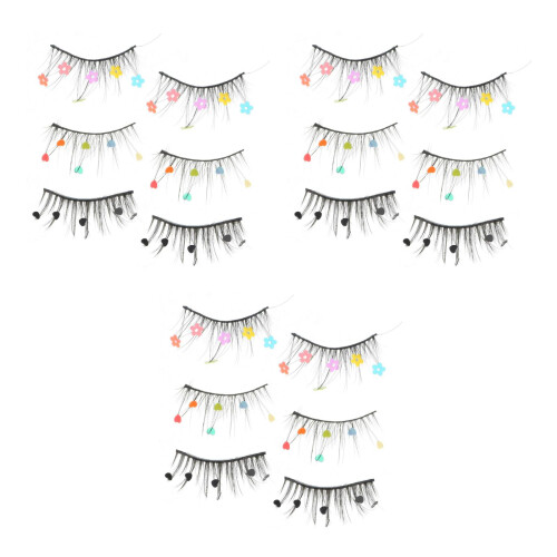 9Paare Glitzer Wimpern Für Damen Make-Up 2