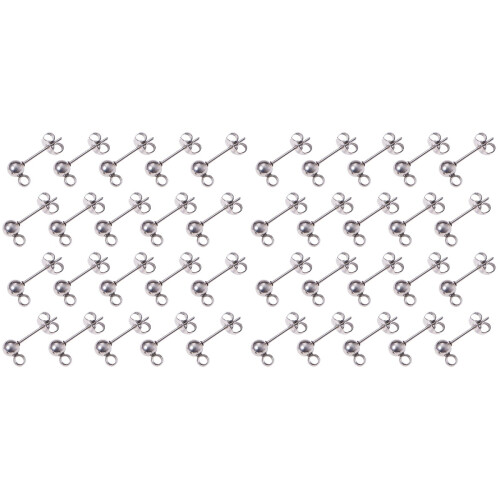 200Pcs Silver Ear DIY Accessories Jewelry Making Tool for Earrings 1
