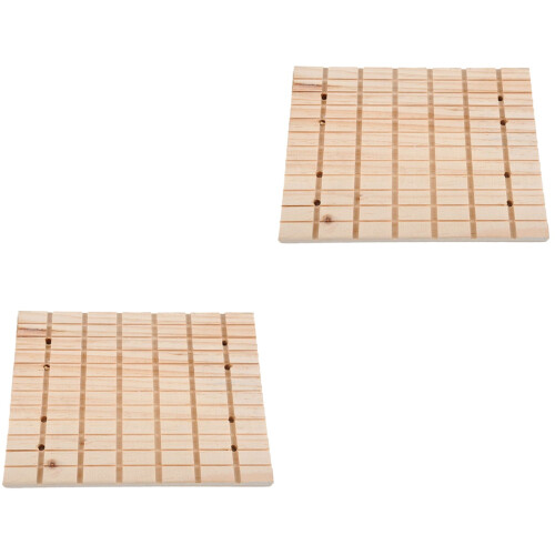 2Pcs Premium Wood Small Pet Scratch Board with Claw Grinding Function 2
