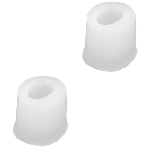 2Stk Weiße 3D Kerzenform Silikonform Für DIY & 2