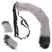 9Stk Katzenkostüm Accessoires Grau, Für Frauen