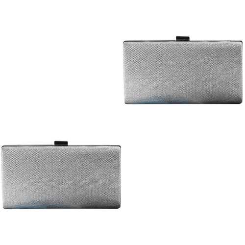 2Stk Abend Clutch Silber Für Hochzeit Events 2