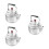 3Stk Induktionsfähiger Teekessel Langlebiger Silber-Teapot 5