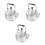 3Stk Induktionsfähiger Teekessel Langlebiger Silber-Teapot 7
