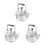 3Stk Induktionsfähiger Teekessel Langlebiger Silber-Teapot 2