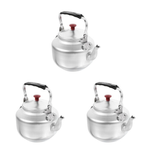 3Stk Induktionsfähiger Teekessel Langlebiger Silber-Teapot 1