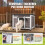 Nicho externo - DUOKU - Casa de Madeira para Gato - Resistente às Intempéries - 24x21x18 polegadas - Cinza 6