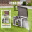 Nicho externo - DUOKU - Casa de Madeira para Gato - Resistente às Intempéries - 24x21x18 polegadas - Cinza 5