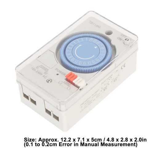 Interruttore Timer Meccanico TB118N 15Min Alta Precisione 100-240V 1