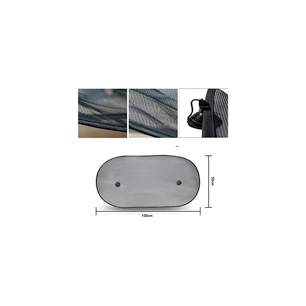 Rear Window Sunshade For Car Heat Insulation, Sun Protection Block Uv Rays Universal Size Rear Window Sunshade With Suction Cup For Suv Sedan 9169997102232