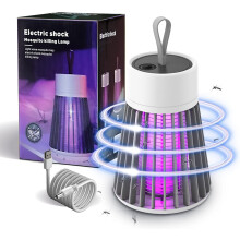 Cordless Bug Zapper With Day & Night Sensor, 3-Band UV Light Offers Powerful Pest Control, Portable For All Your Adventures