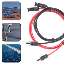Verlängerungskabel für Solarmodule, robustes Solarkabel für Außenanwendungen, echtes OFC-Kabel, 10 AWG, 3 m lang, schwarz und rot, inklusive