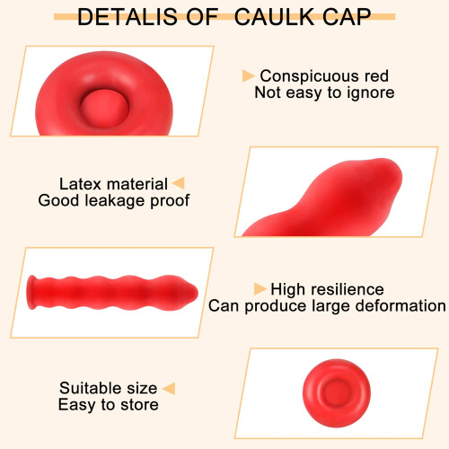 Καπάκια Caulk Saver, εργαλεία συντήρησης φρέσκου στεγανωτικού, αποτρέπουν την είσοδο 2