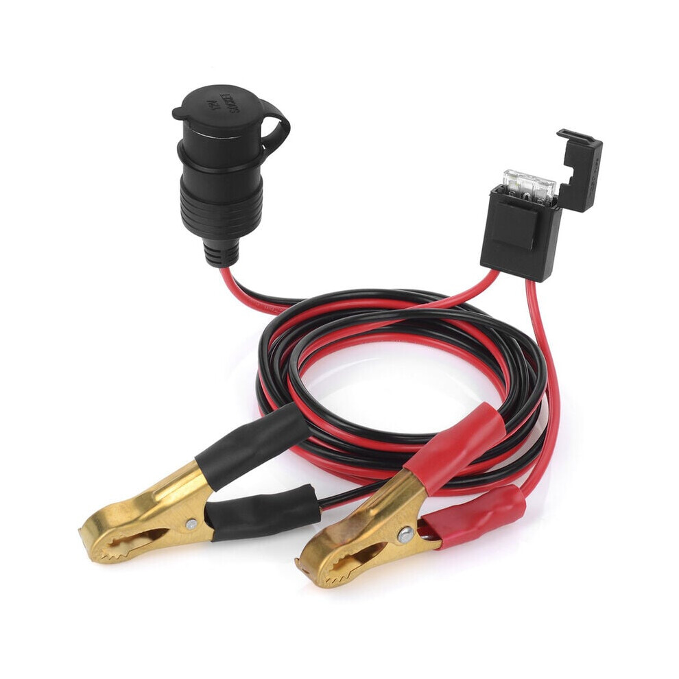 Battery Clamp Extension With External Fuse Protection, Overload Protection For Reliable High-Power Appliances Use (2Ft) 9128293146029