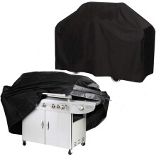 Housse pour barbecue, en tissu Oxford 420D imperméable et anti-UV, robuste avec sangles auto-agrippantes réglables pour un maintien optimal.