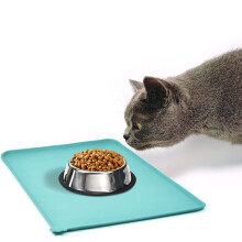 Portable Pet Dining Mat, Waterproof Pet Feeding Mats, Non-Slip For Stability, Easy To Clean With Non-Toxic Silicone, Moisturizing Edges Prevent Food