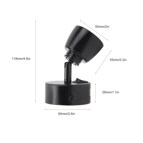 High Brightness Warm White LED RV Bedside Lamp DC12V-24V 2W 1