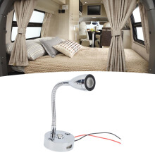 RV Chrome LED Reading Light with Touch Control, 3 Color Temperatures, USB 5V 2A