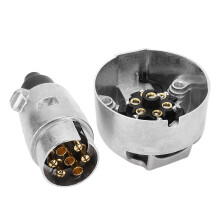 7-poliger europäischer Aluminium-Anschlussadapter für Anhänger, RV und Boote, 12V