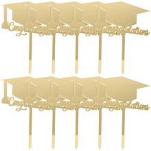 40Stk Goldene Cupcake Toppers Graduation Party Zubehör