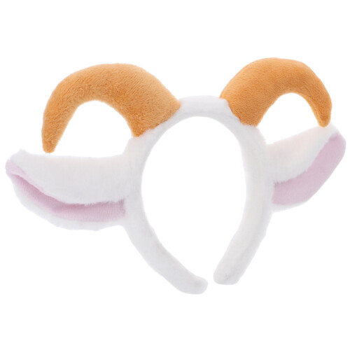 4Stk Elastisches Plüsch - Und Ziegenhörner Haarband Für 2