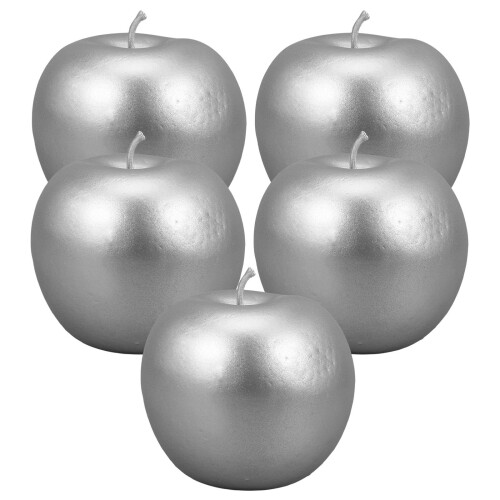 20Stk Künstliche Apfel Modelle Silber Polyfoam Für Malerei Requisiten