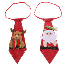 8Stk Weihnachtskrawatten Satin Festlich Farbenfrohe Deko