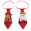 8Stk Weihnachtskrawatten Satin Festlich Farbenfrohe Deko 1