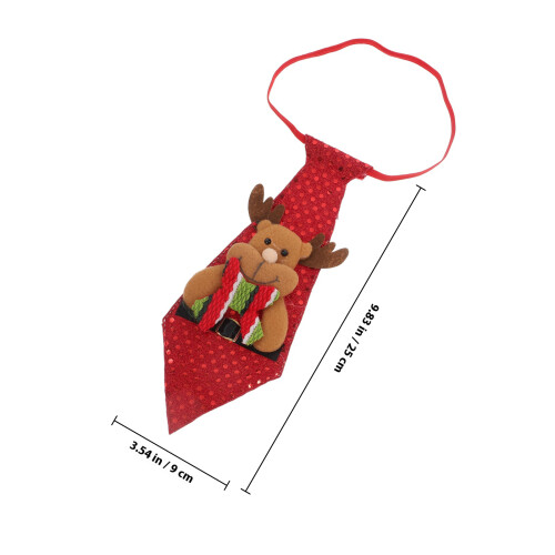 8Stk Weihnachtskrawatten Satin Festlich Farbenfrohe Deko 2