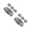 2Sets Robuste Kerzenhalter Aus Für Zuhause Silber Design 10