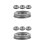 2Sets Robuste Kerzenhalter Aus Für Zuhause Silber Design 7