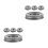 2Sets Robuste Kerzenhalter Aus Für Zuhause Silber Design 6