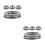 2Sets Robuste Kerzenhalter Aus Für Zuhause Silber Design 4