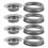 2Sets Robuste Kerzenhalter Aus Für Zuhause Silber Design 3