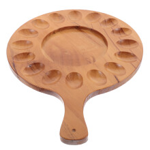 3Stk Holz Eierhalter Für 16 Eier Mit Kreativem Design, Hellbraun