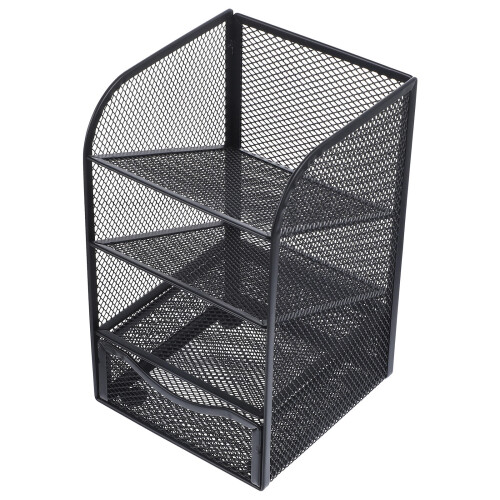 4Stk Schreibtisch Organizer Metall Stiftbox Mit Schublade Und Fächern