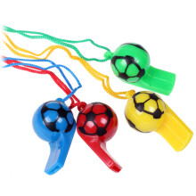 60St Mini Plastic Fluitjes in Voetbalvorm Voor Sport En Feestje