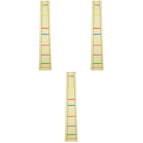 3Pcs Yellow Cello Fingerboard Label Stickers for 1/4 Size Beginner Use 2
