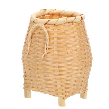 5St Beige Bamboe Pennenhouder Geweven Stijl Voor En Make-Up