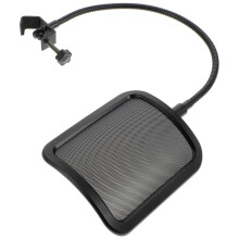 2St Zwart Microfoon Wind Shield Metalen Filter Voor Denoise Geluid