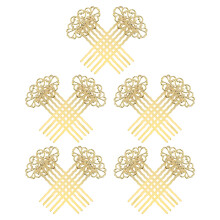 20Stk Metall Haarkämme Gold Haarschmuck Damen Hochzeit Frisur Zubehör