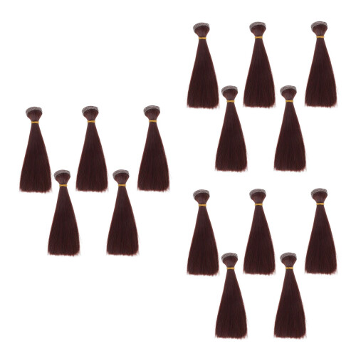 15Stk Puppenhaar Gerade Elastisches Band Hohe Haltbarkeit 1