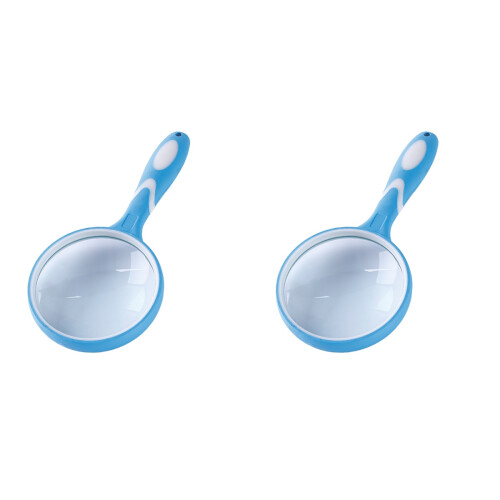 2Stk Blaue Handlupe Mit Leselupe Für Komfortables 1