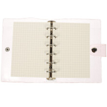 4Sets Praktischer 6-Ring Binder Pink Kleines Schreibnotizbuch